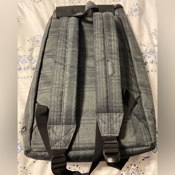 Herschel Supply Co Survey Scout Flap Top Backpack in Black Grid $110 - Picture 3 of 7